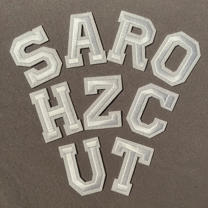 Colourful Letters Alphabet Color Letter Patch Patches Clothes Iron on Sew on Retro Alphabet