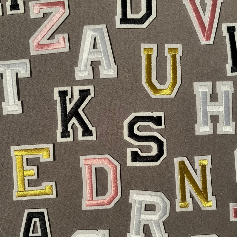 Colourful Letters Alphabet Color Letter Patch Patches Clothes Iron on