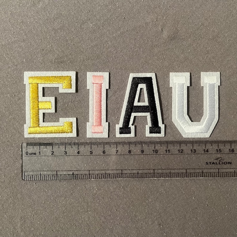 Colourful Letters Alphabet Color Letter Patch Patches Clothes Iron on
