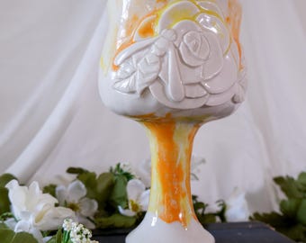 Wasp Goblet: Porcelain Handcrafted Pottery Chalice