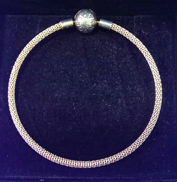 Pandora Moments 14k Rose gold plated Mesh Bracelet