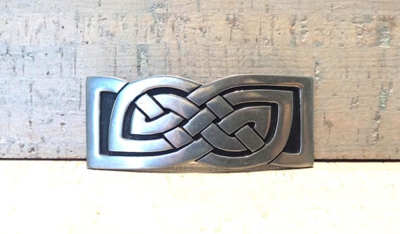 ORTAK Scotland Large Pewter Celtic Knot Brooch