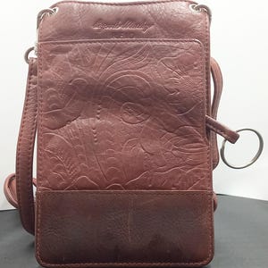 Osgoode Marley Unisex RFID Tooled Leather Cross Body Wallet/Bag