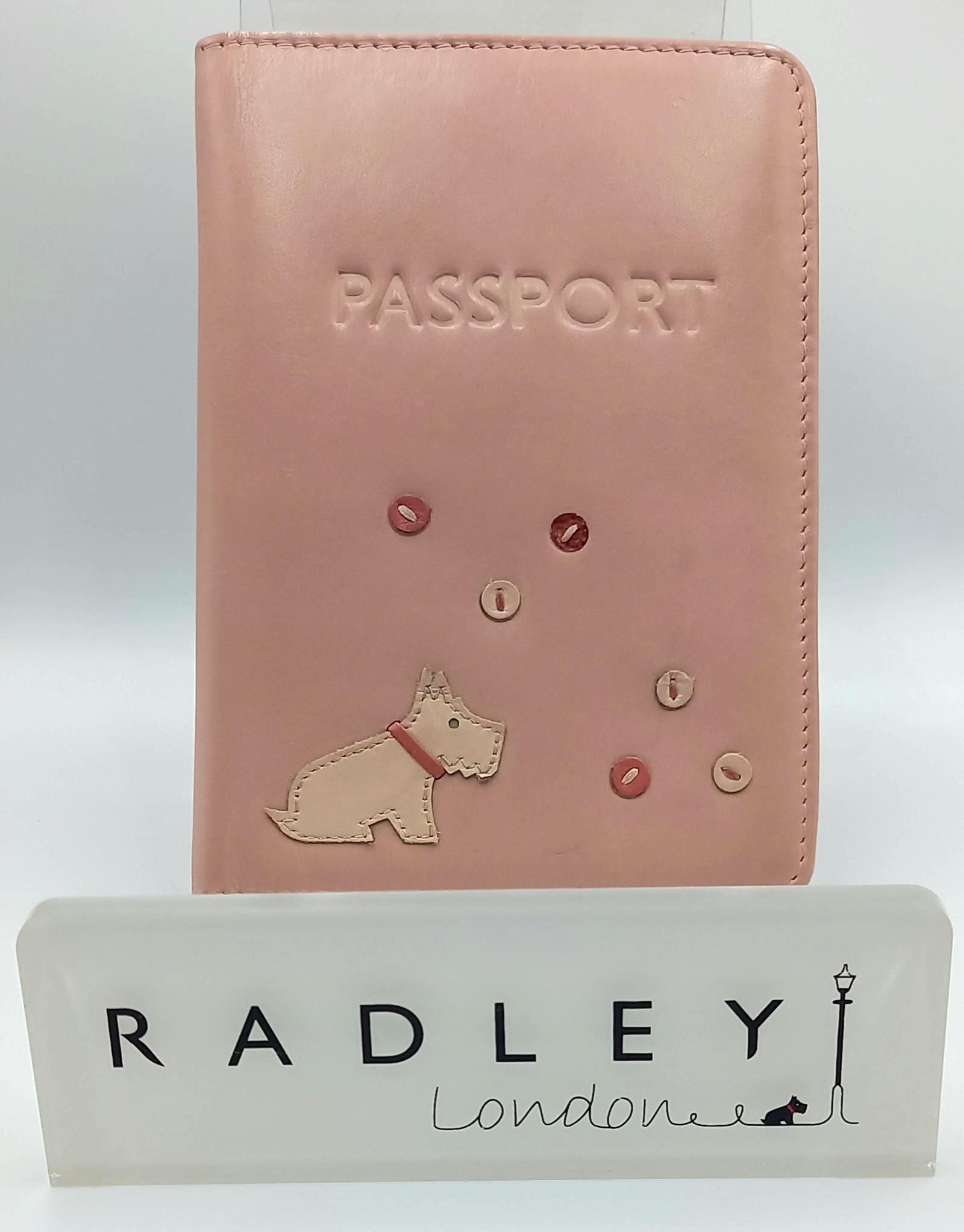 Pretty Pale Pink Vintage Radley Passport Cover/card Holder Travel