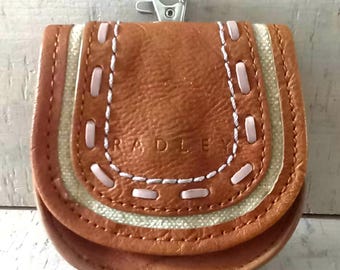 Vintage Radley Small Tan Brown Leather Purse