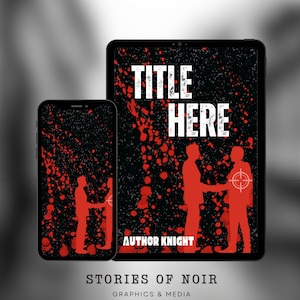 Crime Noir Ebook Cover Template, Custom Book Cover, Digital Book Cover, Thriller Cover Design, Mystery Novel Book Cover, Red and Black