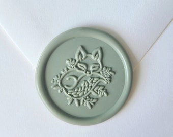 Fox Wax Seal Sticker, Self Adhesive Premade envelope seal, Wedding Invitations, Forest Animal, woodland, nature Wax Seal, Enchanted Forest