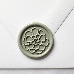 Succulent Wax Seal self adhesive sticker, envelope seal, Rose Succulent, Desert Plant, Cactus wax seal, Botanical wax seal, Arizona