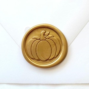 Autocollant de cachet de cire de citrouille, cachet d'enveloppe, invitations de mariage d'automne, action de grâces, cachet de cire d'automne