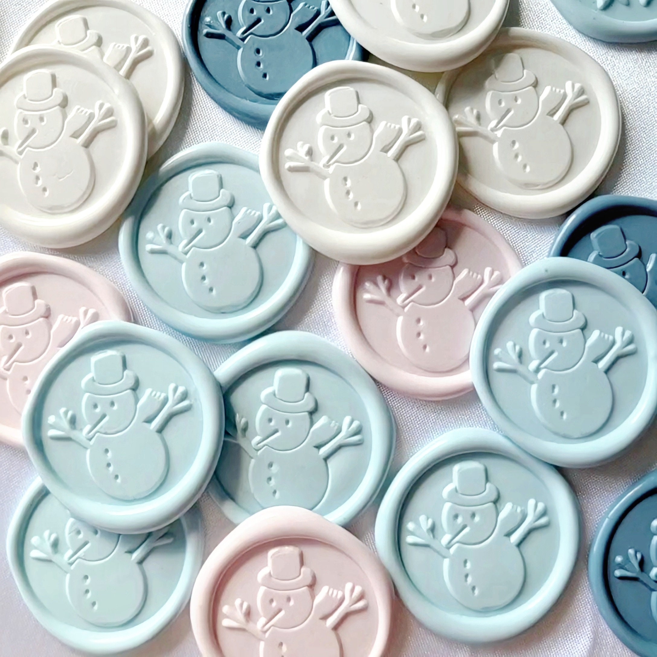 Snowman Wax Seal stickers, Winter envelope seal, Christmas wax seal, Holiday wax seals