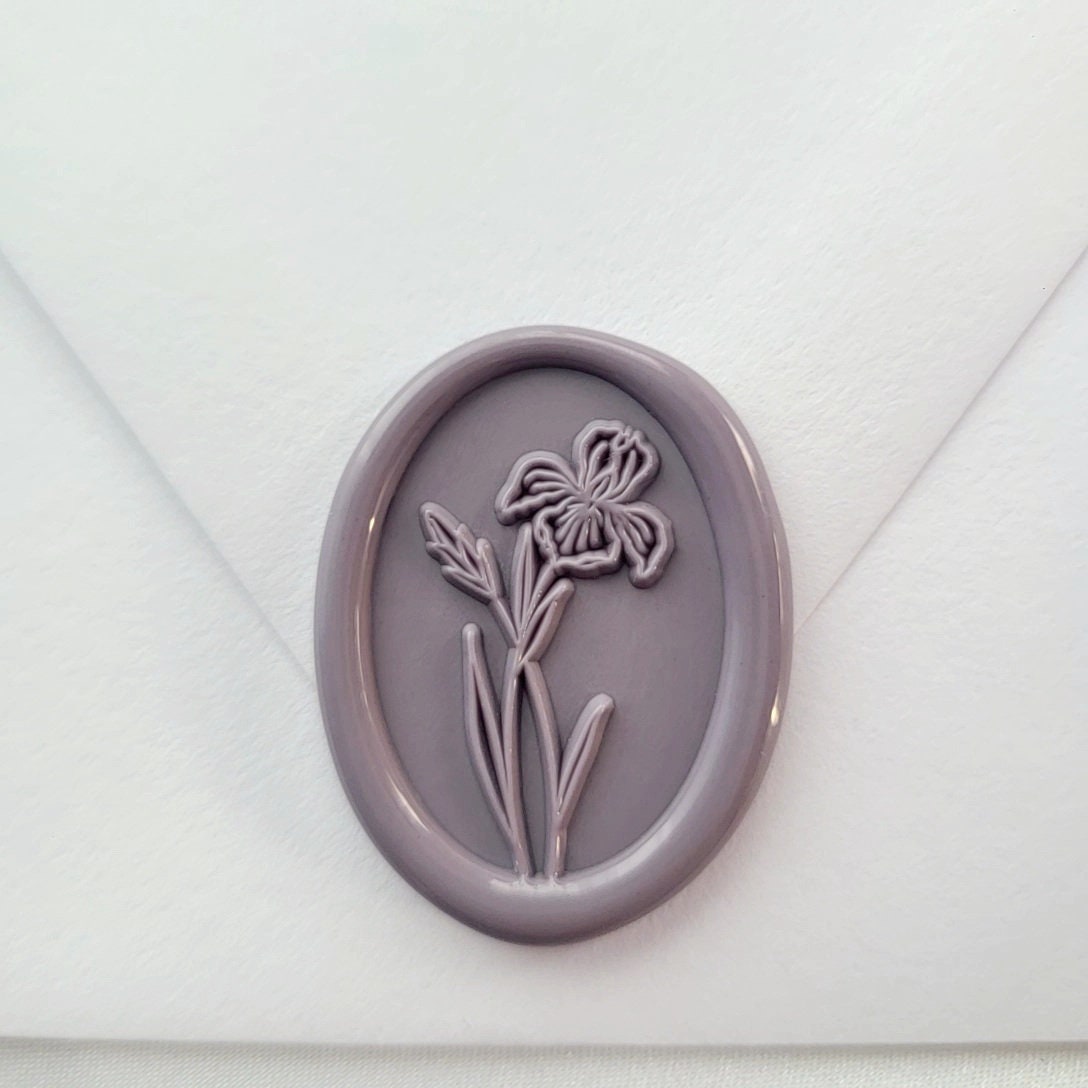 Iris Flower Wax Seal Sticker