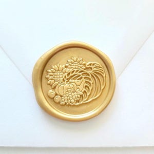 Thanksgiving Wax Seal sticker, Cornuccopia Envelope Seal, Turkey Day Wax seal, Extra large