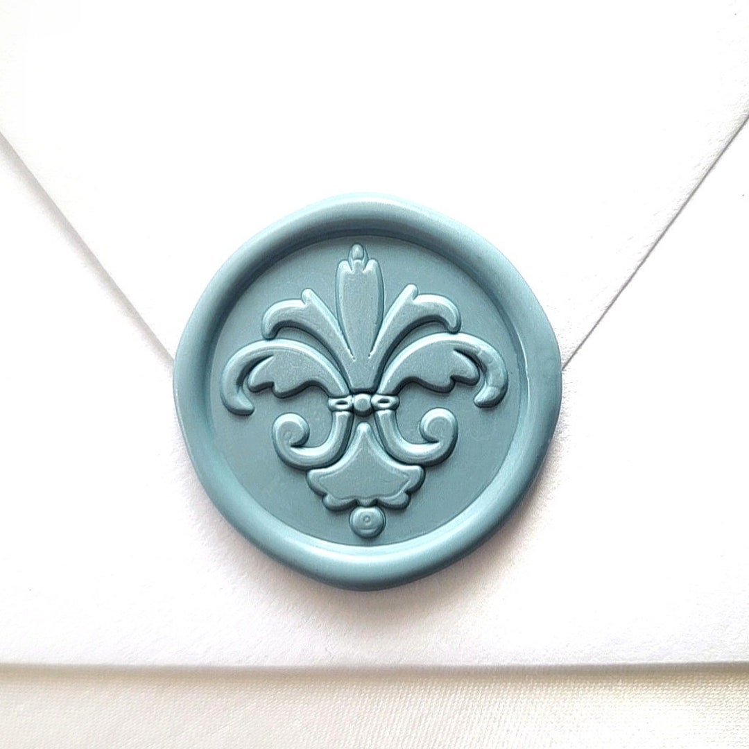 Fleur De Lis Wax Seal Stickers, Self Adhesive, French Wax