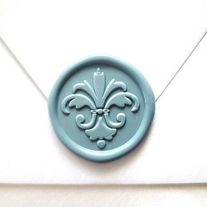 Autocollants pour sceaux de cire Fleur de lys, autocollants, sceaux de cire français pour faire-part de mariage, sceau d'enveloppe préfabriqué, France, symbole, fleur de lys