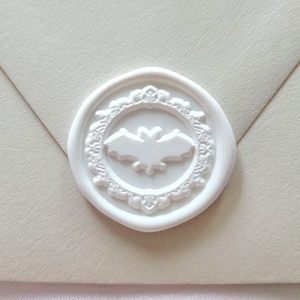Bat Wax Seal sticker, Premade Self Adhesive Envelope Seal, Vampire Wedding invitations, Halloween wax seal, Gothic wax seal, Handmade stamp