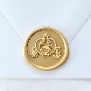 Fairytale Carriage Wax Seal Stickers, Self Adhesive Wedding Invitation Envelope seal, premade wax seals, chariot seal, Princess wax seal