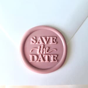 Save The Date Wax Seals, self adhesive sticker, wedding invitations, envelope seal, words, seals, Handmade, custom wax seal, save the date