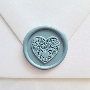 Heart Wax Seal self adhesive sticker, envelope seal, Heart Design wax seal,  premade wax seals, wedding Invitations, Valentines Day, Love