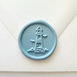 Light House Wax Seal sticker, Envelope seals, Coastal wedding Invitations, Beach, Ocean, Nautical Wax Seal stamp