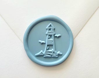 Light House Wax Seal sticker, Envelope seals, Coastal wedding Invitations, Beach, Ocean, Nautical Wax Seal stamp