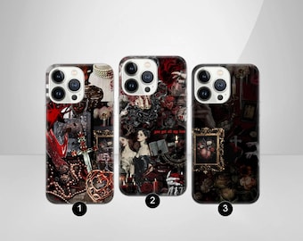 Goth Vampire Phone Case: Dark Gel Rubber Cover