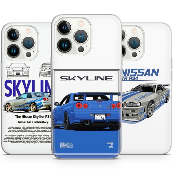 Drifting Skyline JDM Racing Japan Car phone case for iPhone 15 14 13 Pro Max 12 11 X XS 8, fits Samsung S24 FE, S21 Ultra, A12, Pixel 8 Pro