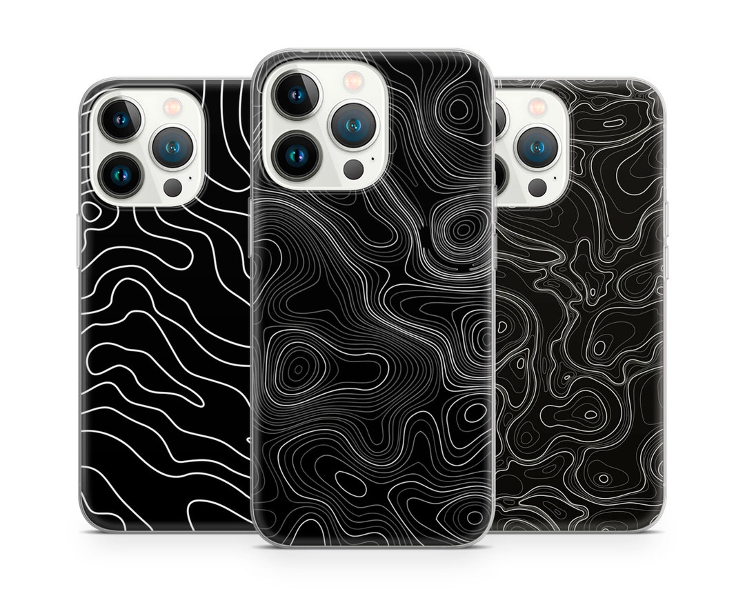 Abstract Pattern Modern Art Fingerprint Phone Case for iPhone 15 14 13 ...