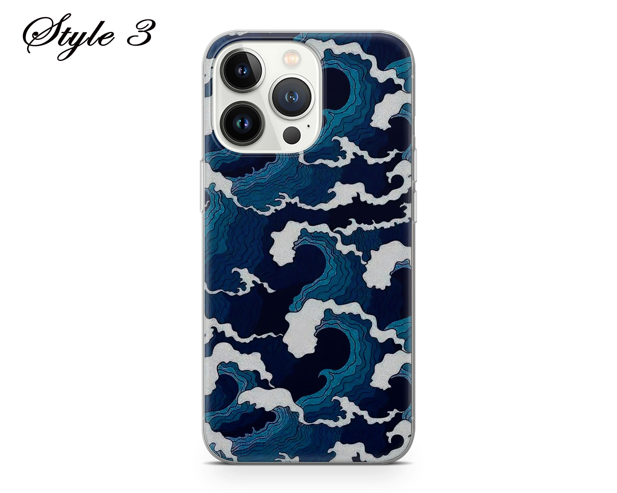Japanese Wave Vintage Aesthetics Art Phone Case for iPhone 15 14