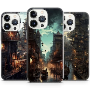Steampunk alternative reality medieval phone case for iPhone 16 15 14 13 Pro Max 12 11 X XS 8, Samsung S20 FE, S21 Ultra, A12, A13, Pixel 9
