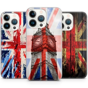 UK Great Britain Flag Big Ben Coverfit phone case for iPhone 15 14 13 Pro Max 12 11 X XS 8, fits Samsung S24 FE S21 Ultra, A12, Pixel 8 Pro