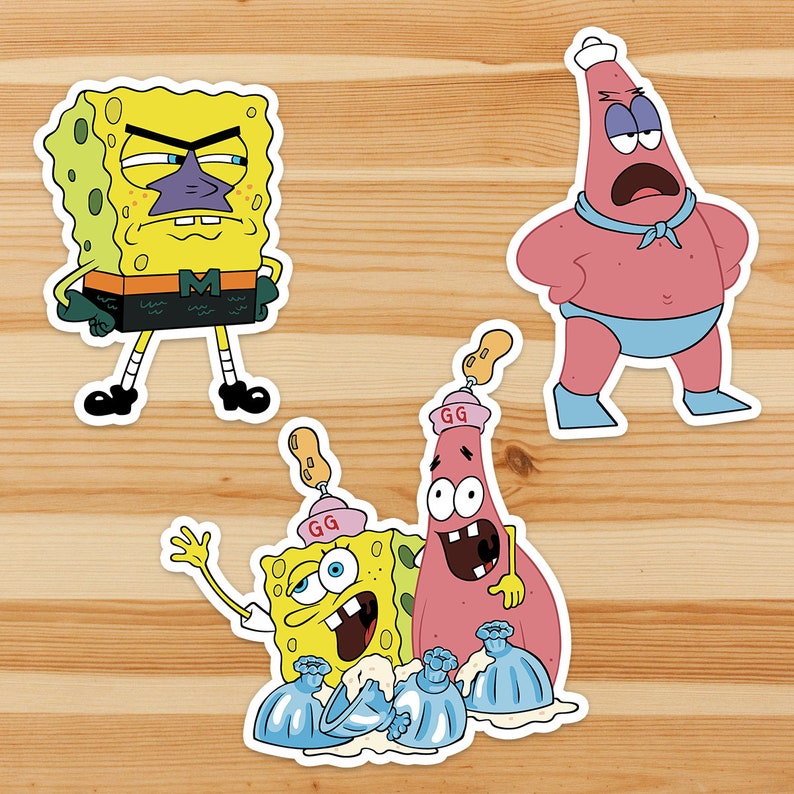 Goober Word Sticker Super Goobers Spongebob Sticker Pack - Etsy