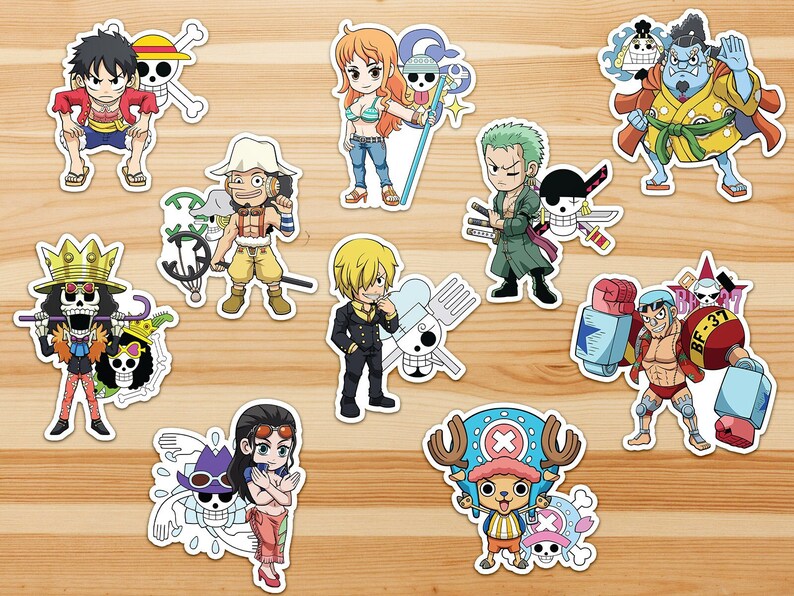 One Piece Straw Hats Stickers Etsy