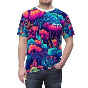 Psychedelic Mushroom Forest T-Shirt – GnzoTrippyAdventures Exclusive