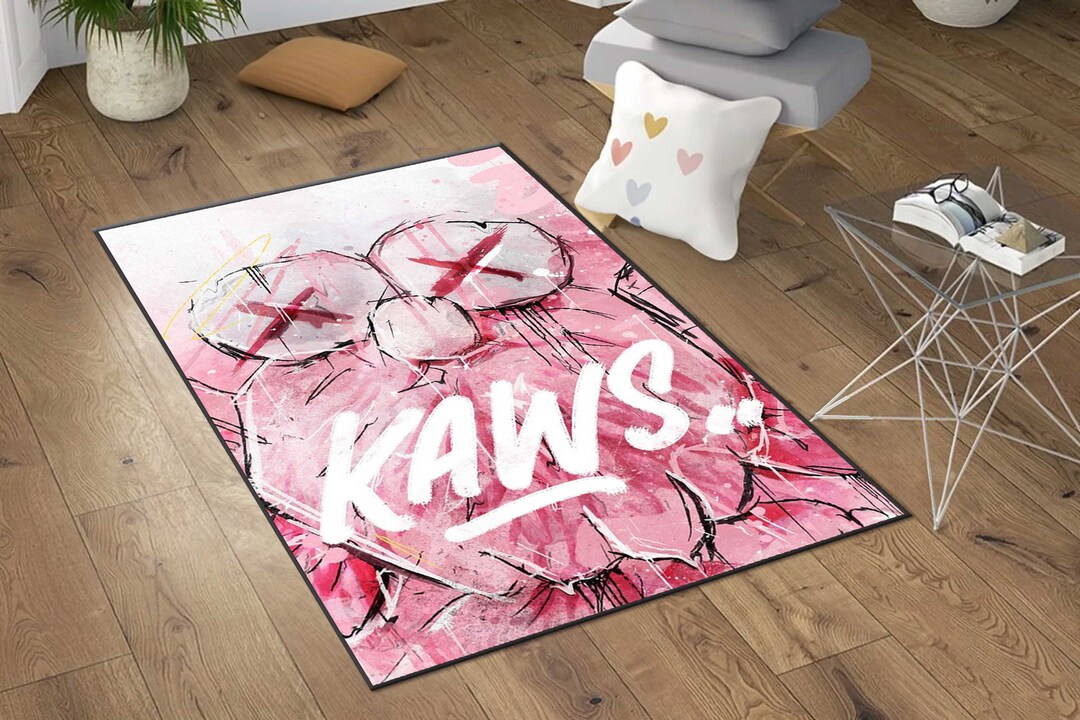 Kaws Rug, Kaws Room Decor, Kaws Art Rug, Popular Rug, Home Decor