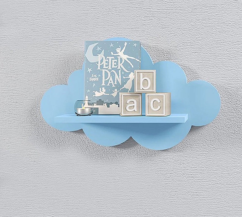 Nursery Cloud Shelves, Cloud Wall Shelves for Kids Room, Decorative Nursery Bookshelf, Cloud Shelf image 4