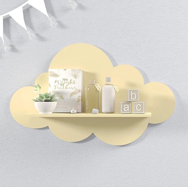 Nursery Cloud Shelves, Cloud Wall Shelves for Kids Room, Decorative Nursery Bookshelf, Cloud Shelf image 6