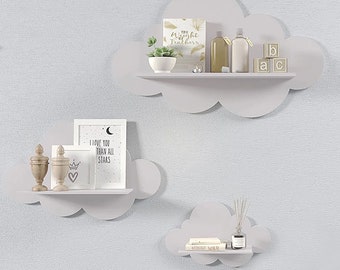 Kids Room Wall Shelves, Cloud Wall Shelves for Nursery, Decorative Wall Shelves