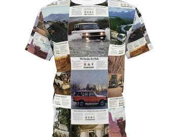 Range Rover T-Shirt with all the classic 80s and 90s vintage print adverts, Microfiber-Knit 100% polyester