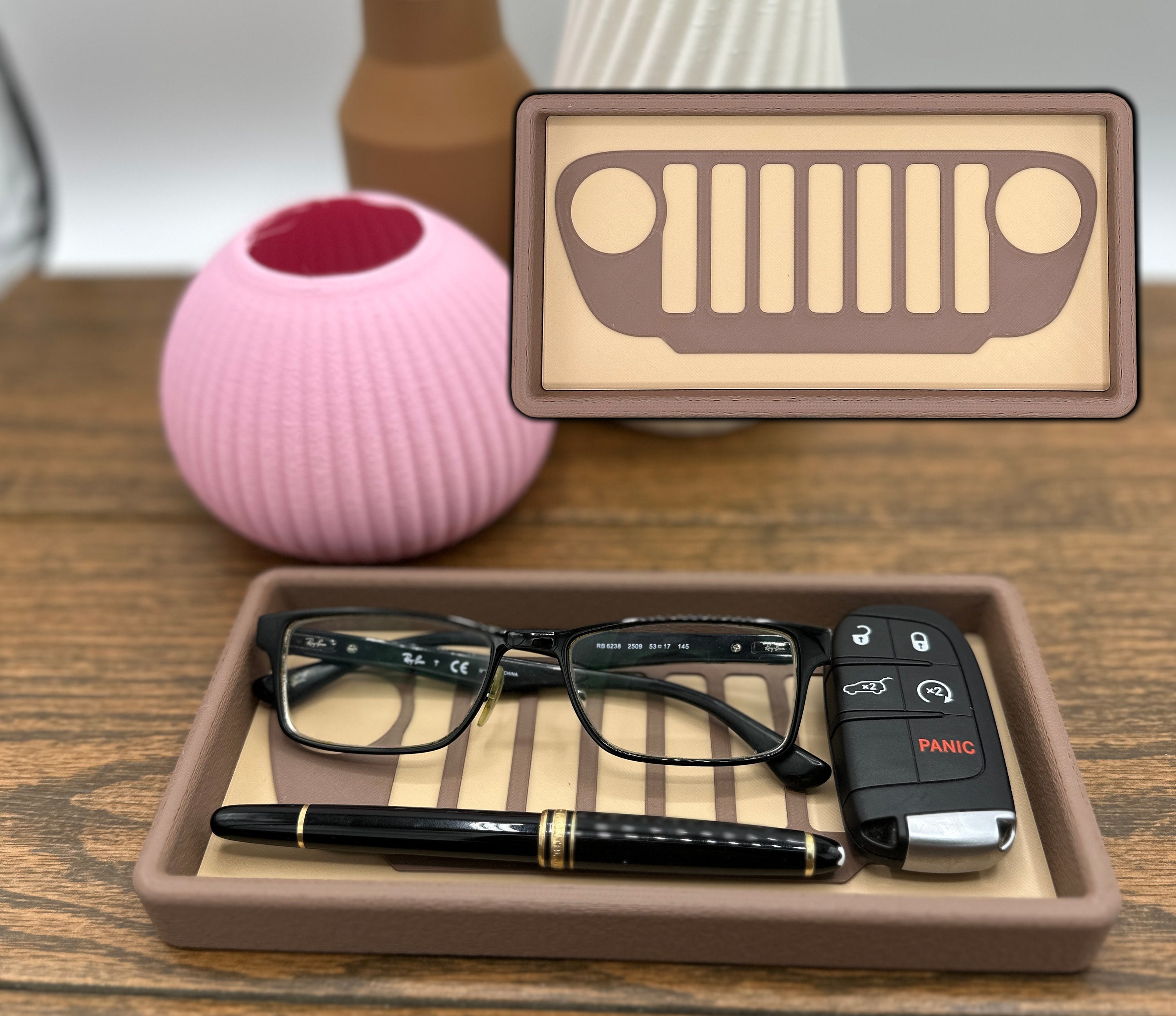 Brown & Beige 4x4 Everyday Carry Tray Catch All Tray EDC - Etsy
