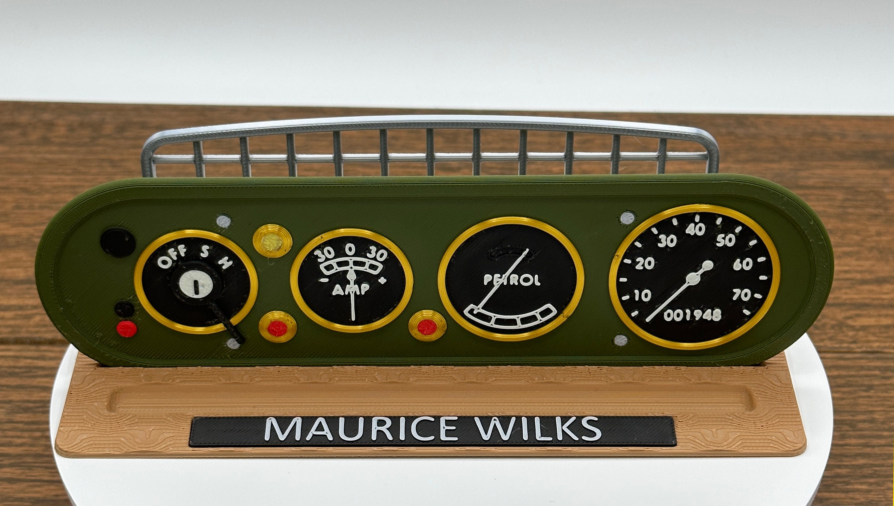 Desk Name Plate, Pen Holder and Letter Organizer for the Land Rover Fan