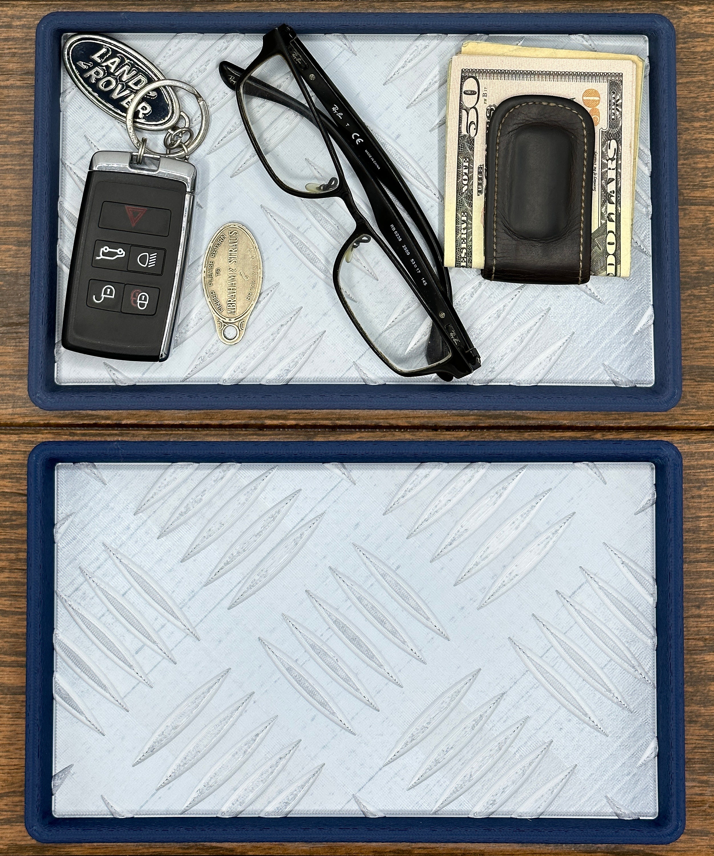 5bar EDC Tray, Catch All Tray, Checker Plate EDC Organizer, Desk Tray