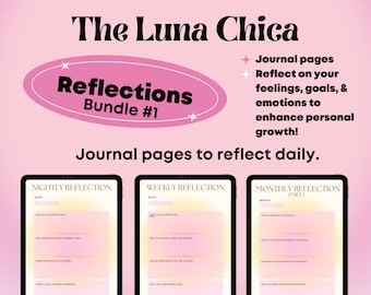 Daily Reflections, Weekly Reflection Journal, Monthly Reflection,Digital Journal, Printable Journal pages,  Goodnotes, Spiritual Journal PDF