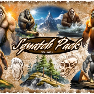 Stock Art - Squatch Pack - Volume 1. Bigfoot and Sasquatch images for use in your creative projects!