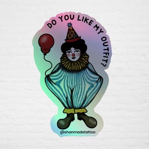 Holographic Clown Sticker