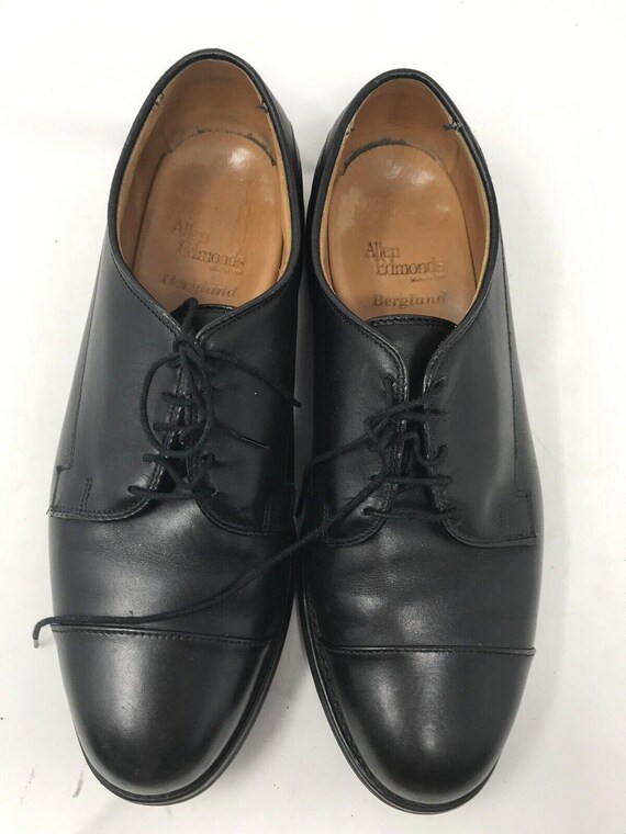 Allen Edmonds Bergland Schwarz Leder Herren Oxfords Schuhe GroBe 10D Cap Toe Etsy