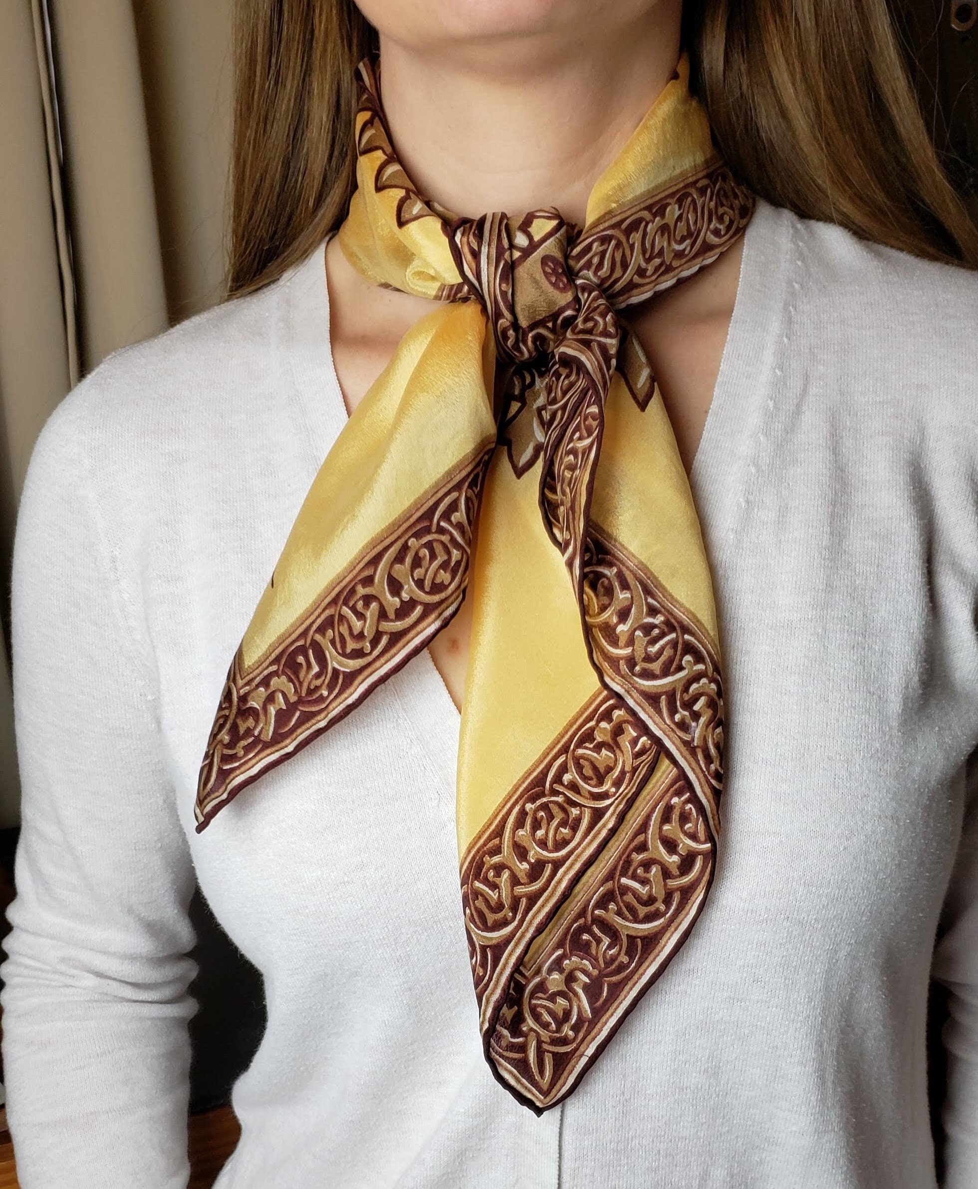 Vintage 1970's ANNE KLEIN for Robinson and Golluber Yellow