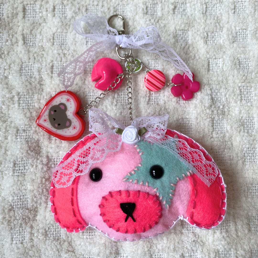 Handmade Felt Puppy Keychain – Handmade Plush Keychain With Miffy ...