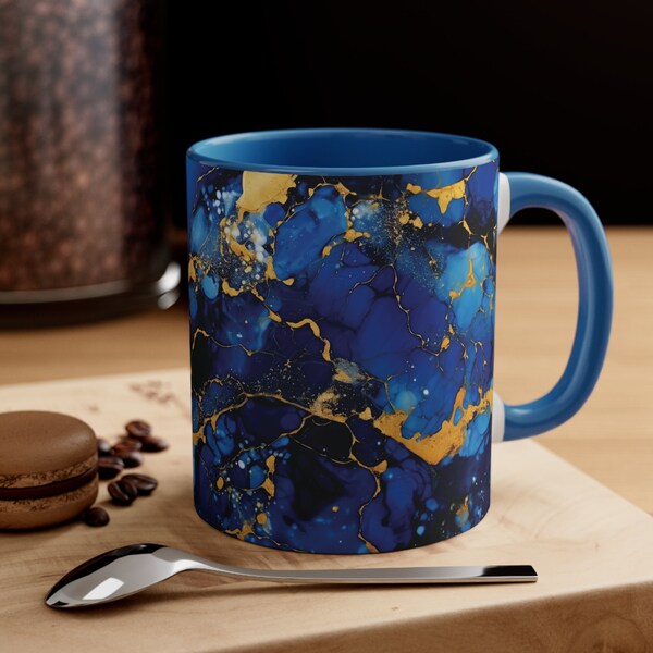 Marble Mug, Marble Coffee Mug, Luxury Mug, Gold Mug, Coffee Mug, Blue Galaxy Mug, Glitter Mug, Abstract Mug, Minimalist Mug, Gift mug