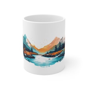 Mountain Coffee Mug, Nature Mug, Mountain Life Mug, Landscape Mug, Nature Lover, Camping Mug, Mountain Lover,Hiking Mug, Adventure Mug, Gift