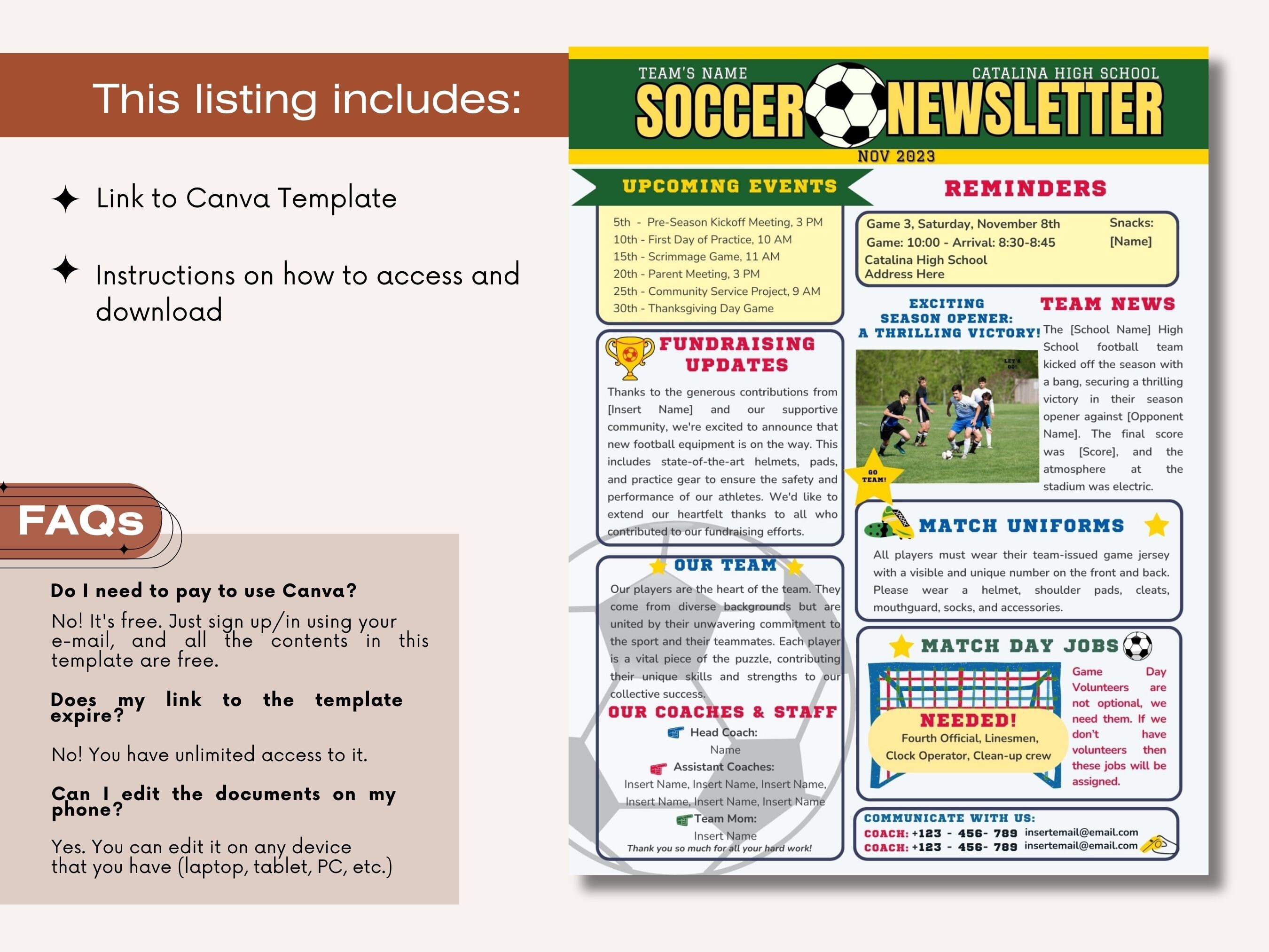 Editable Soccer Newsletter Template Sports Newsletter Template High Editable Soccer Newsletter Template Sports Newsletter Template High